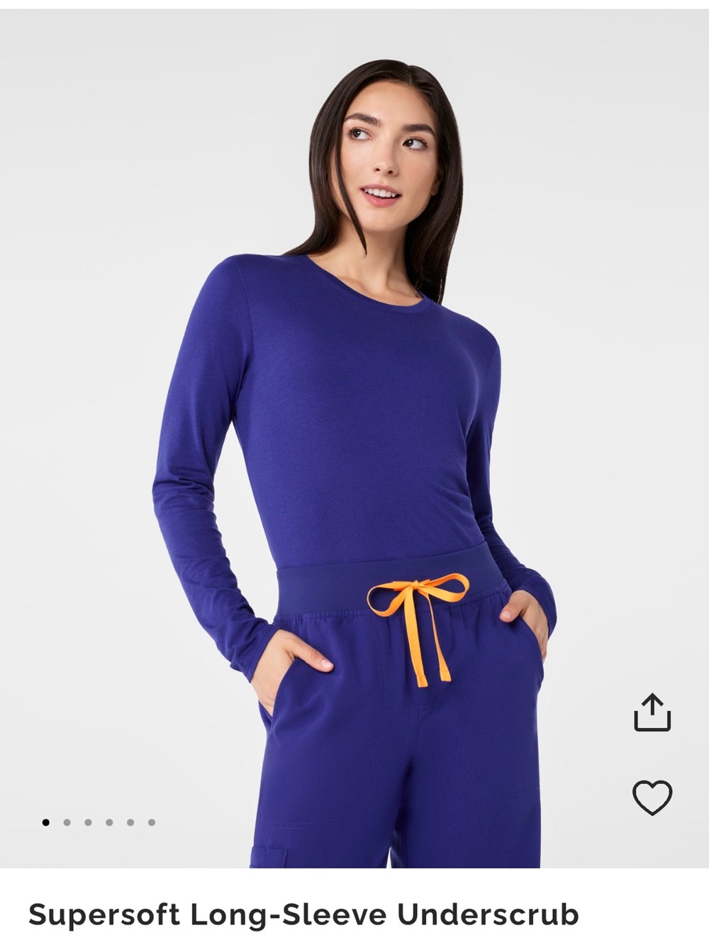 Figs Supersoft Long-Sleeve Top Deep Royal blue